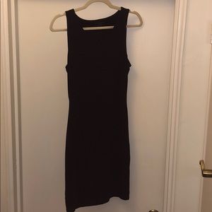 Black cut out back bandage dress